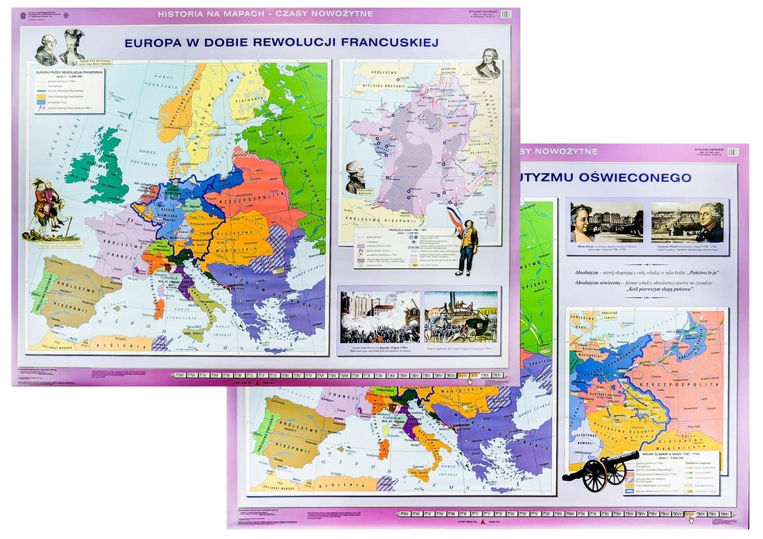 Europa W Dobie Rewolucji Francuskiej Mapa Ścienna