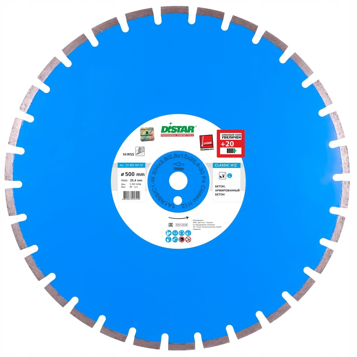 Distar Diamantový Kotouč Classic H12 604 x 4,5/3,5 x 25,4 mm Upevnění 60 M