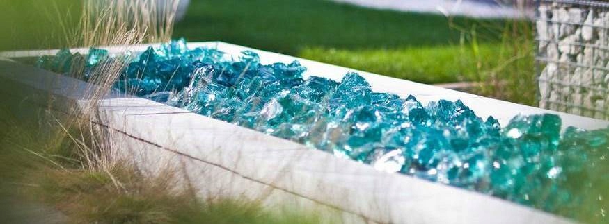 BRYŁY SZKLANE KAMIEŃ TURKUSOWY SZKŁO DO GABIONÓW2kg NOWOCZESNY PIĘKNY Pochodzenie inny