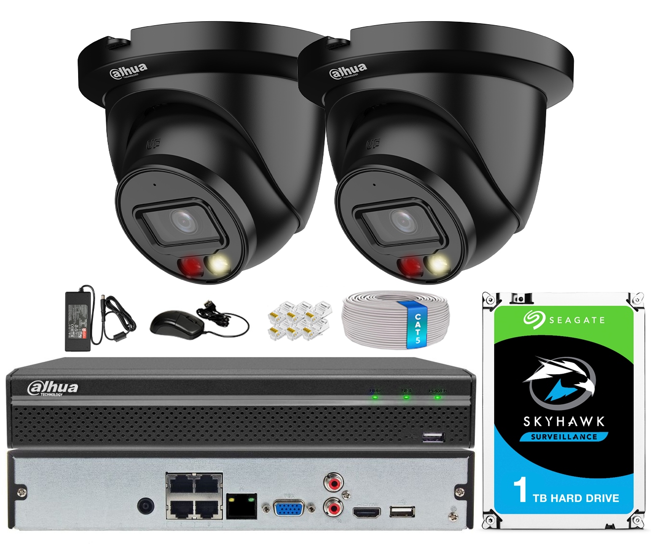 Monitorovanie Dahua Do domu 2 kamery 4Mpx IPC-HDW2449TM-S-IL Black