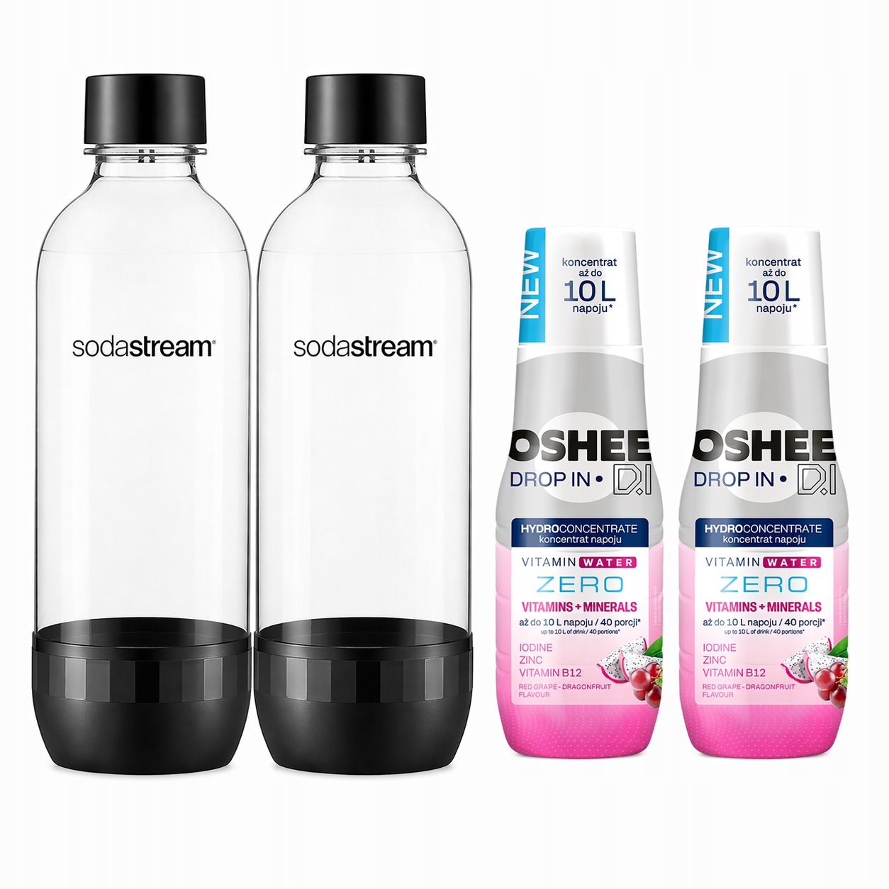 Sirup Oshee koncentrát Láhev Pro Saturator SodaStream Classic 1L 2+2