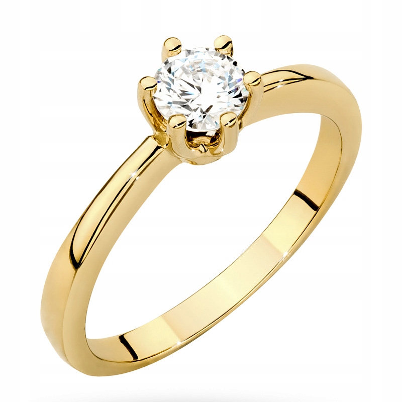 Krásný Zlatý Prstýnek 585 s Briliantem 0,40 ct