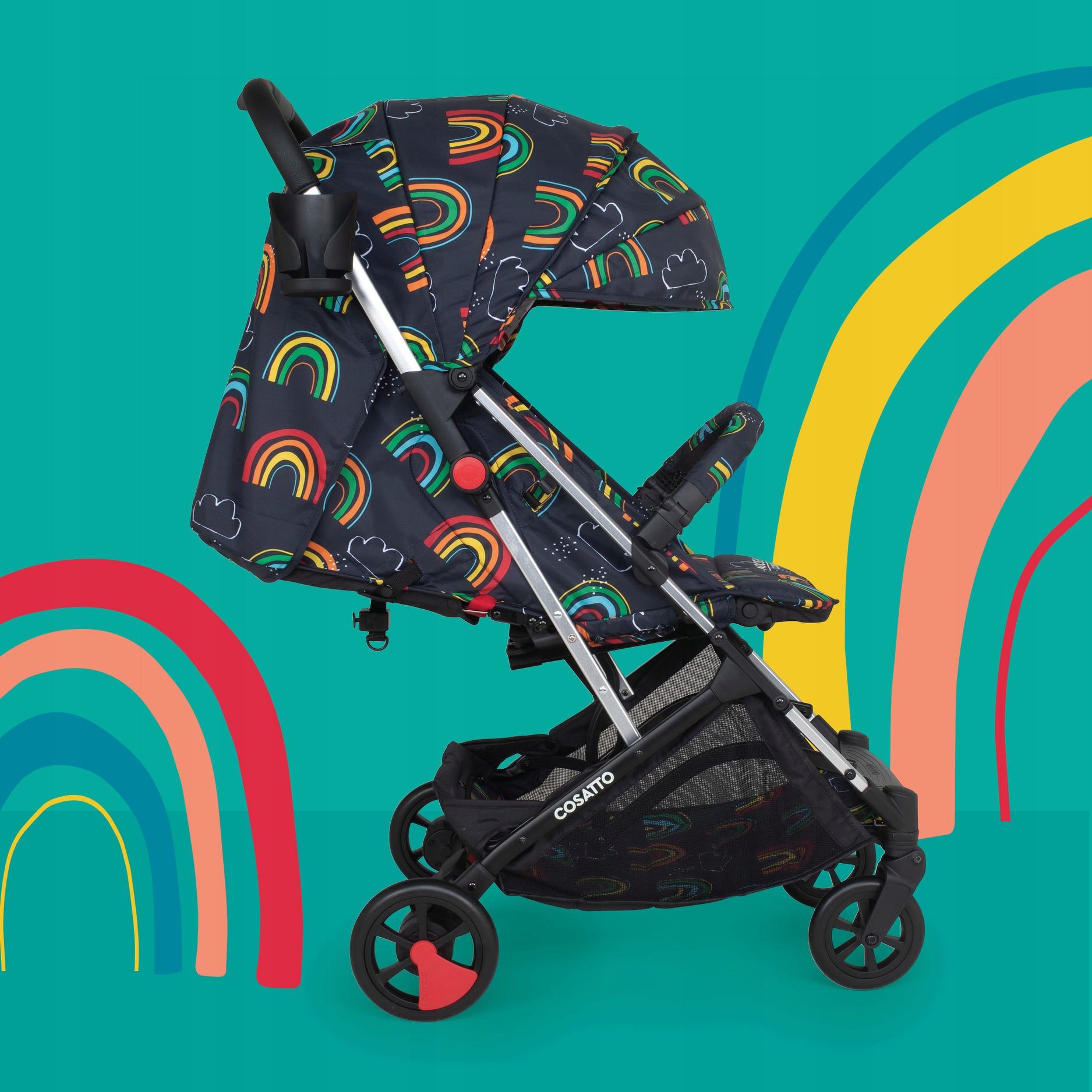 Lekka Spacerówka Cosatto Woosh 3- TĘCZA