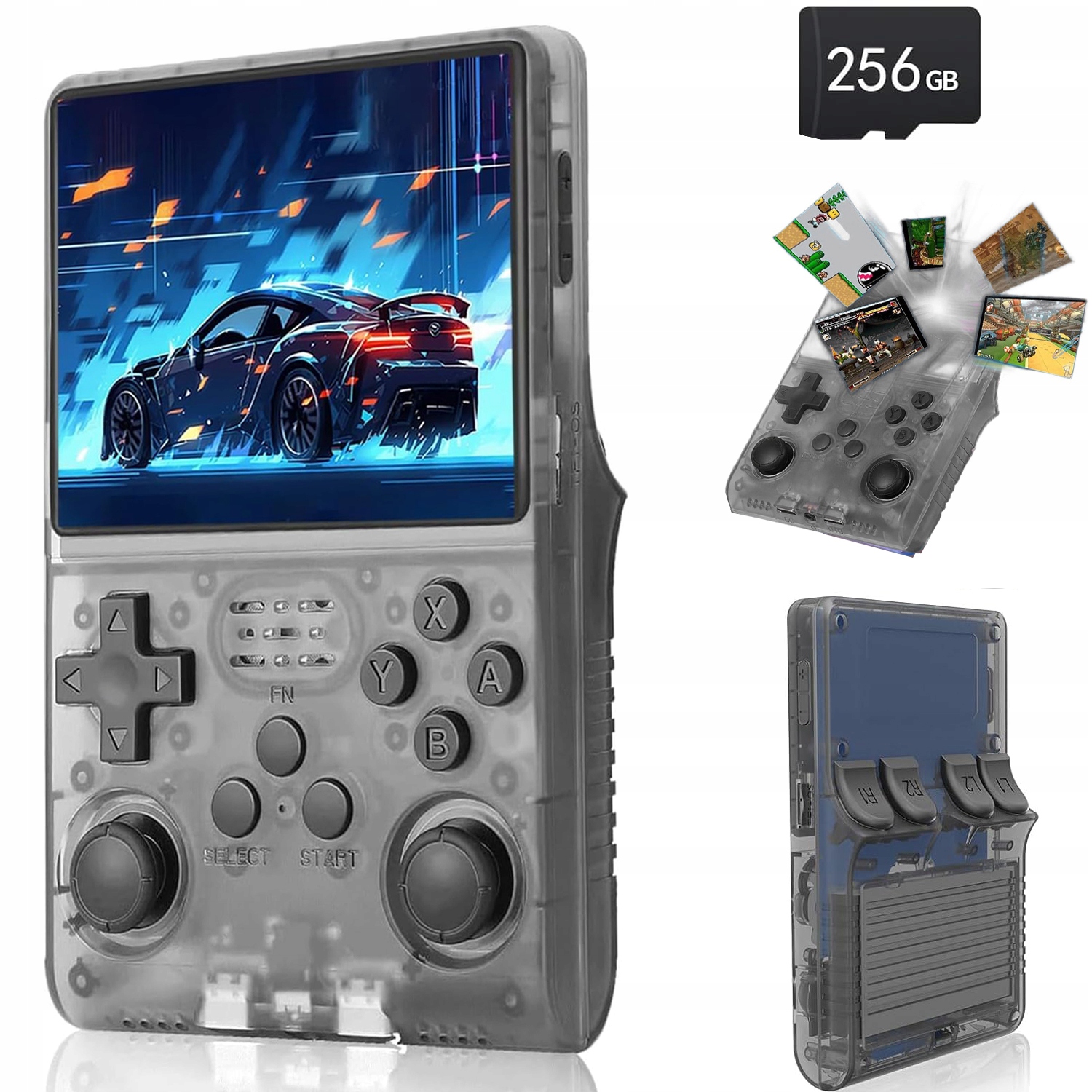 R40s Pro Retro 30 000 Herní Mini Elektronické Herní Konzole 256GB Karta, Černá