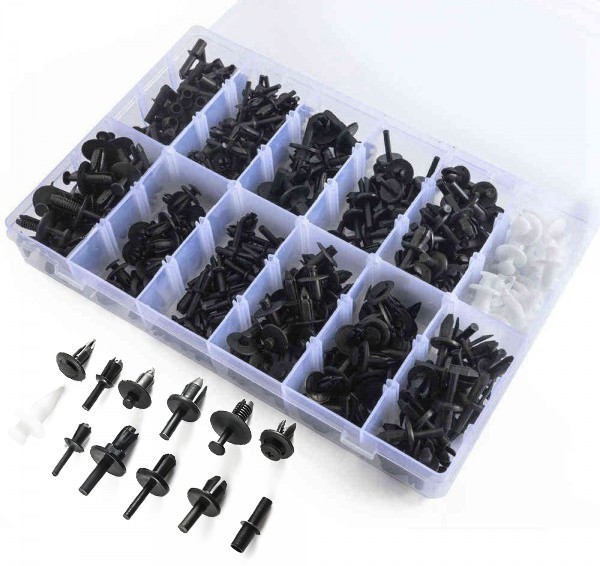 ZESTAW SPINEK KLIPSÓW KOŁKÓW SAMOCHODOWYCH 350szt