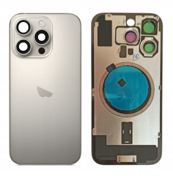 Klapka Plecki iPhone 16 Pro Naturalny Tytan Ramką i Magnesami Magsafe
