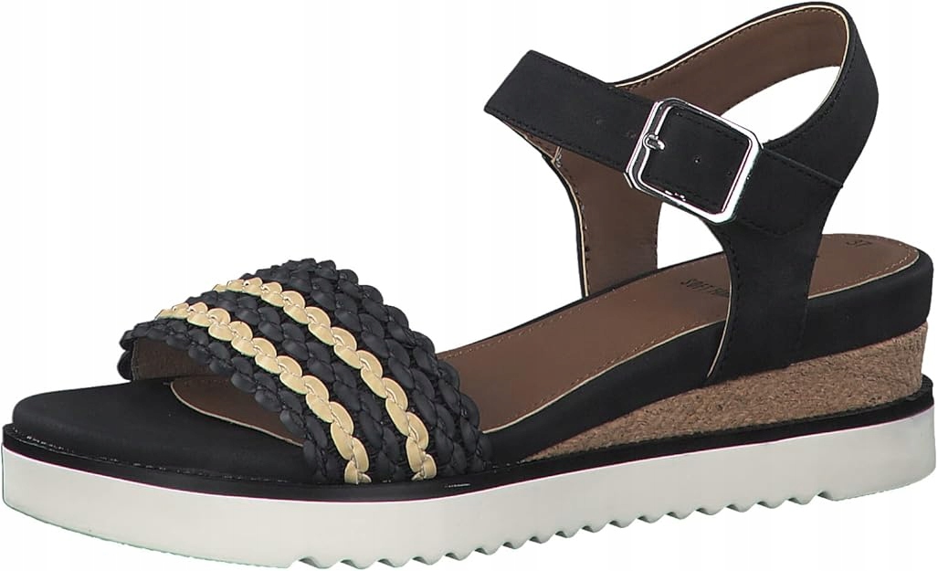 S.oliver Sandály S Pletenou Přední Částí Na Kotník Černé 38 J8A