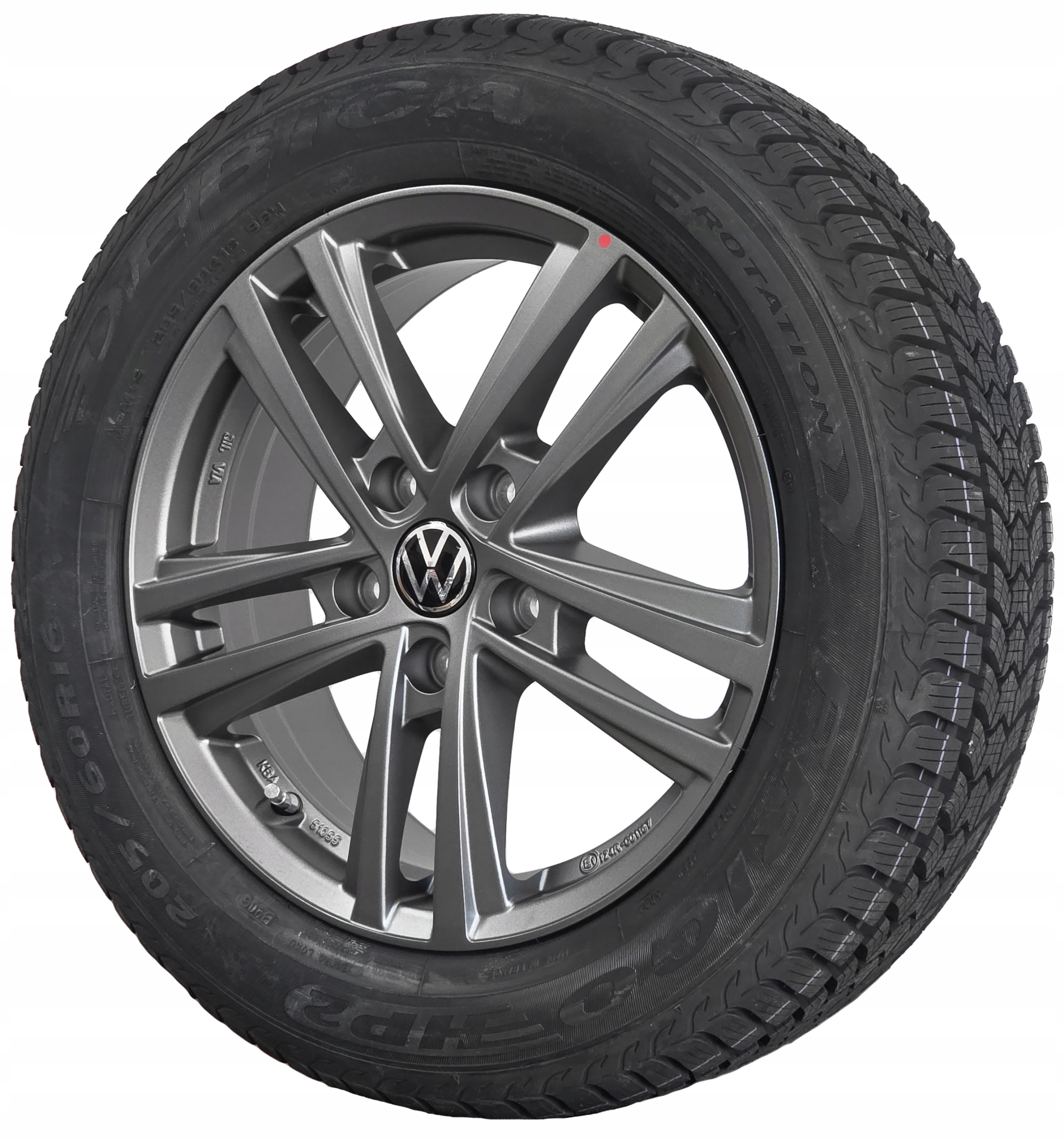 Nové Grafitové Kolesá Audi Q2 Vw T-Roc Dębica 205/60R16 16 Cali 2025 Rok