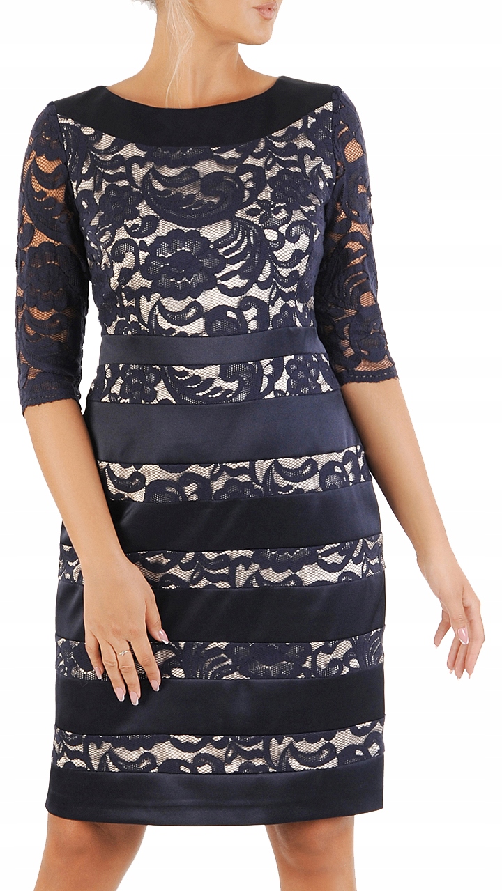 Šaty Bianca 40 let dámská na svatební hostina elegantní na slavnostní přijímání