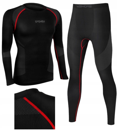 Spokey Lee Set Pánské termoprádlo, černé, vel. M/L