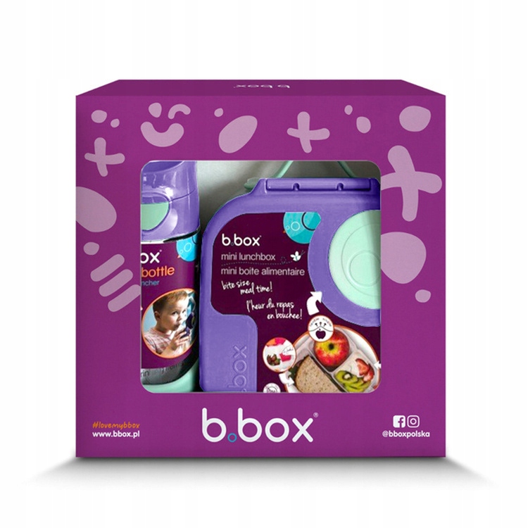 Zestaw Butelka tritanowa 450ml ze słomką Mini Lunchbox dla dzieci b.box