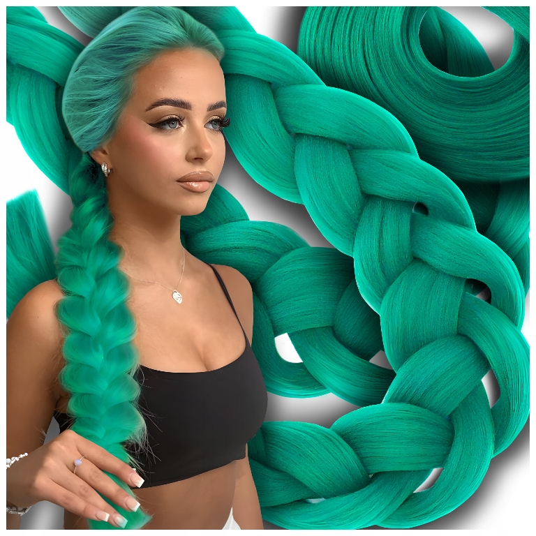 WŁOSY SYNTETYCZNE DO WARKOCZYKÓW KOLOROWE WARKOCZYKI PASMA DOCZEPY 130CM