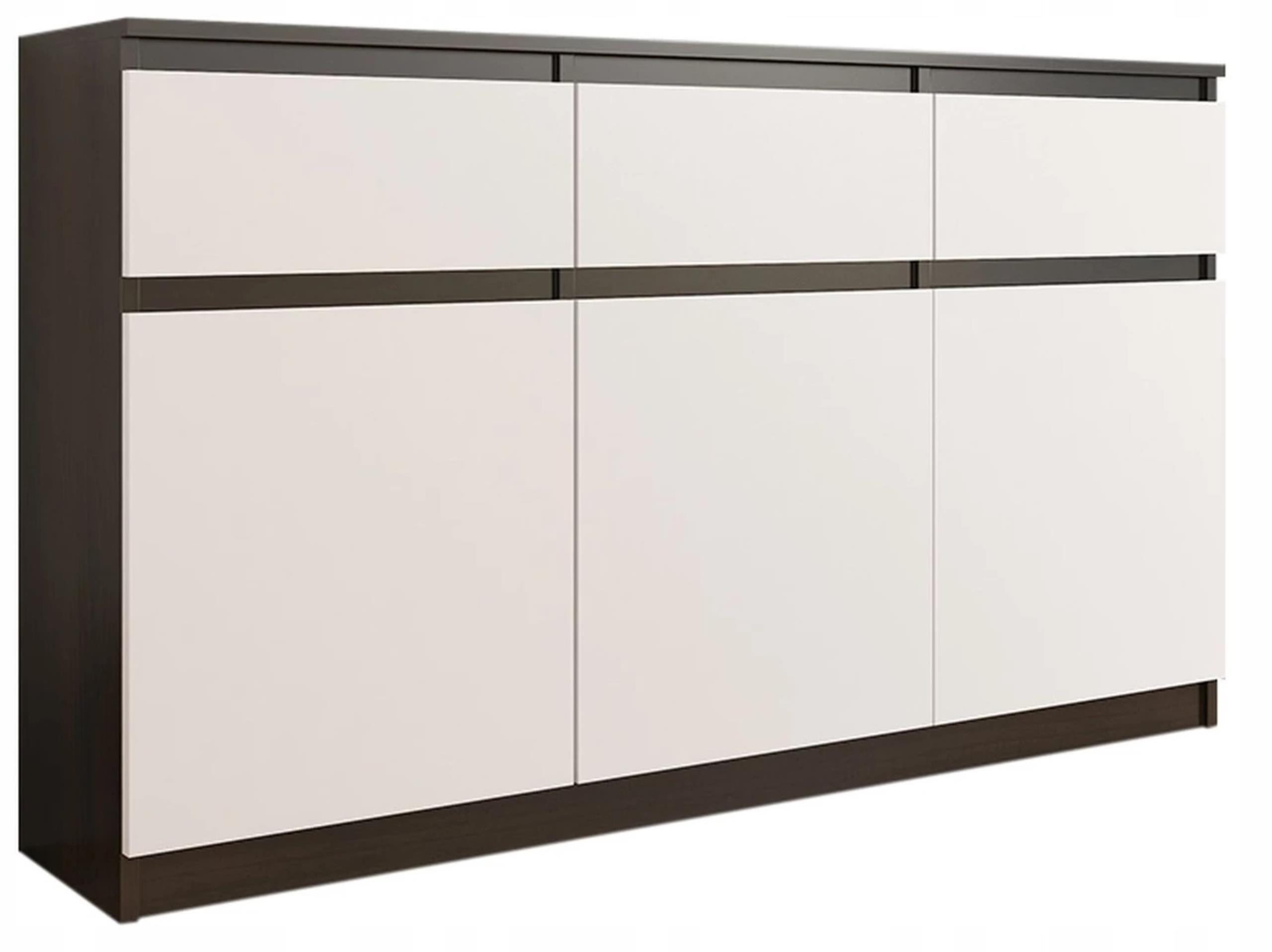 

Komoda 3 szuflady duża SS-3 MIX Wenge Biały