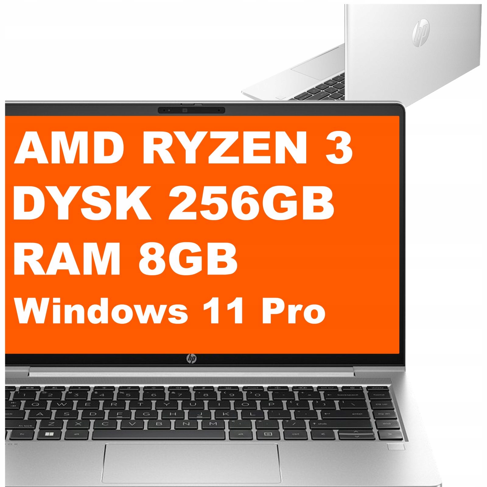 Hp ProBook 445 G10 Ryzen 3 8GB 256GB Radeon Fhd Dotyk Win 11 Pro Srebrny