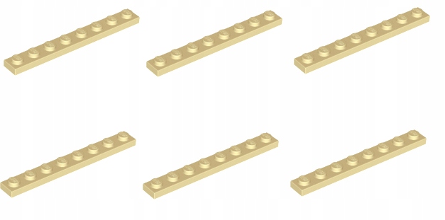 

Lego płytka 1x8 piaskowy 4114324 3460 6 szt