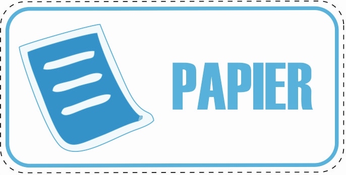 

Naklejka na kosz segregacja śmieci 9X18cm Papier G