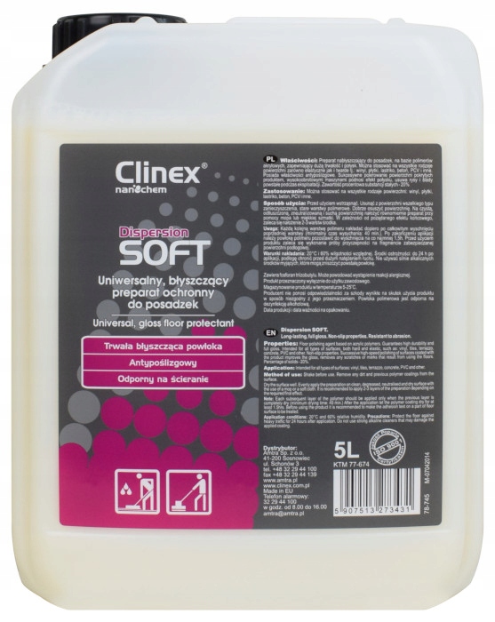 

Clinex Dispersion Soft 5L Ochrona Posadzek Podłóg