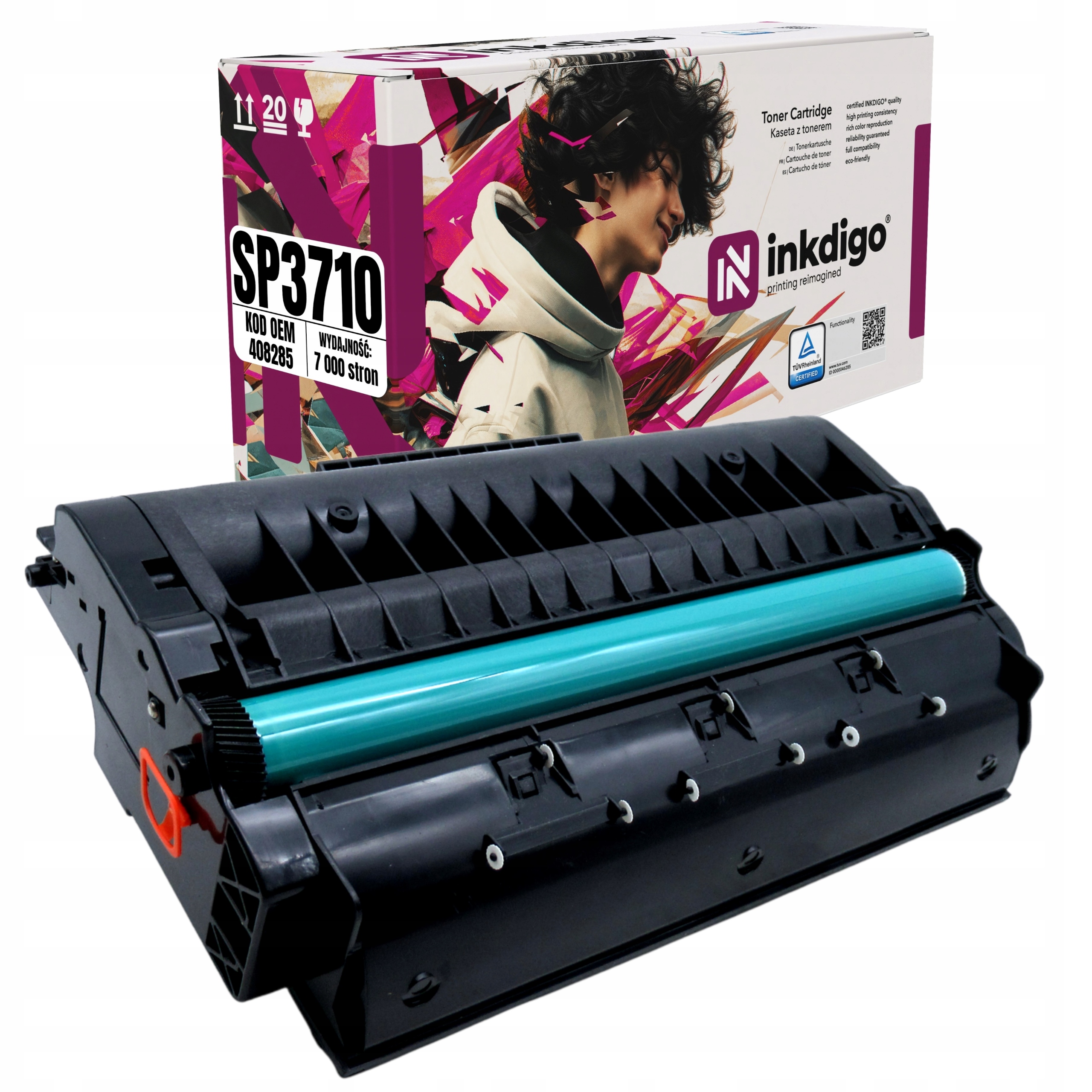 Náhradní toner 408285 pro tiskárnu Ricoh Sp 3710X Sp 3710SF Sp 3710DN