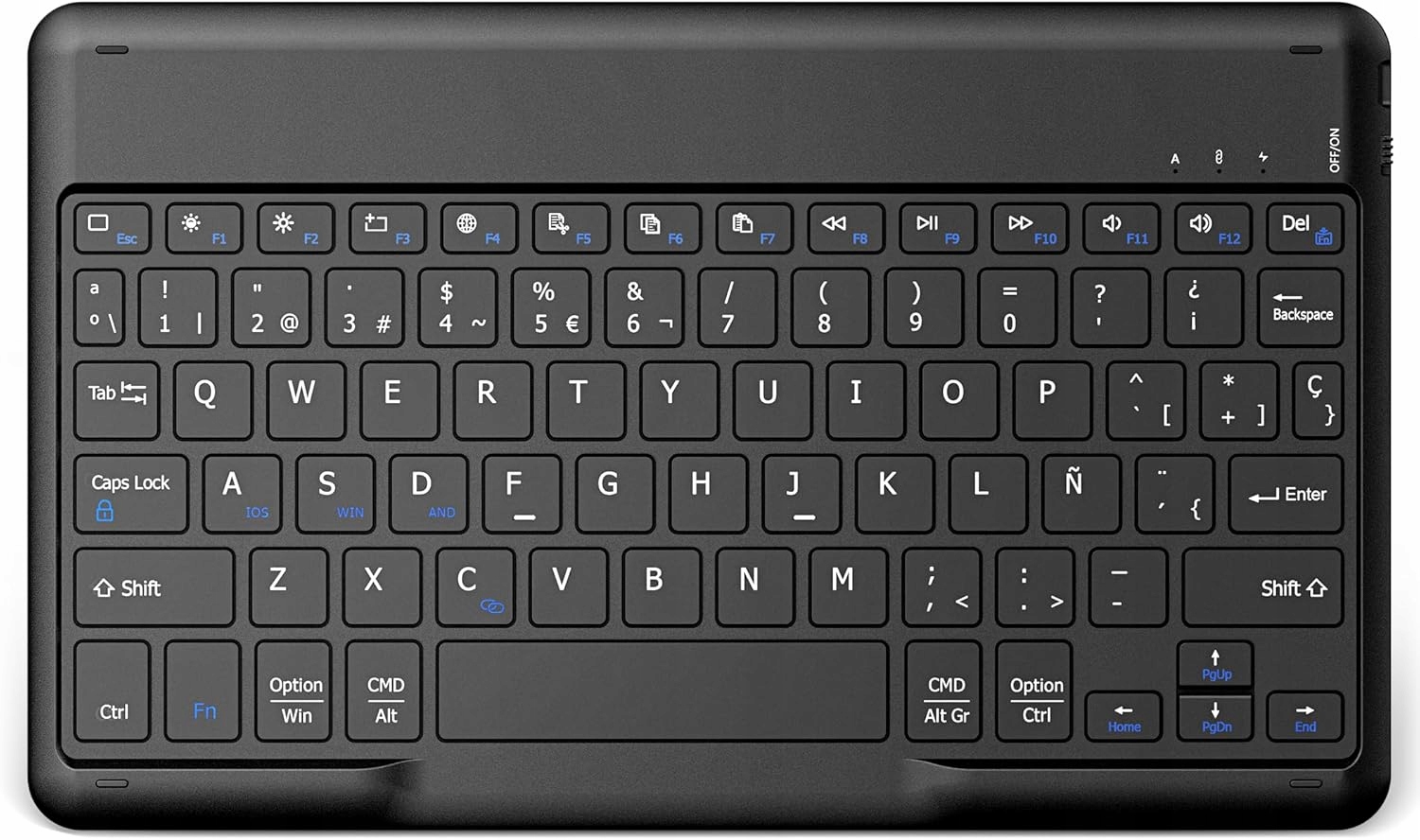 Bluetooth klávesnica pre iPad a tablet Android tenká Qwerty španielska