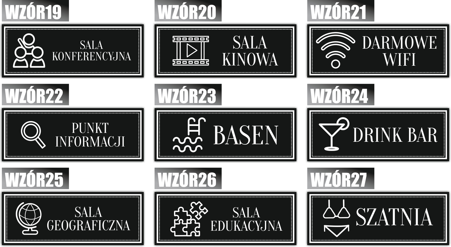 Tabliczka Grawer na Drzwi SALA GEOGRAFICZNA Szerokość produktu 20 cm