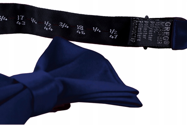 MUCHA ŻAKARDOWA +PUDEŁKO Muszka Chabrowa Granatowa Materiał dominujący mikrofibra (mikrofaza)