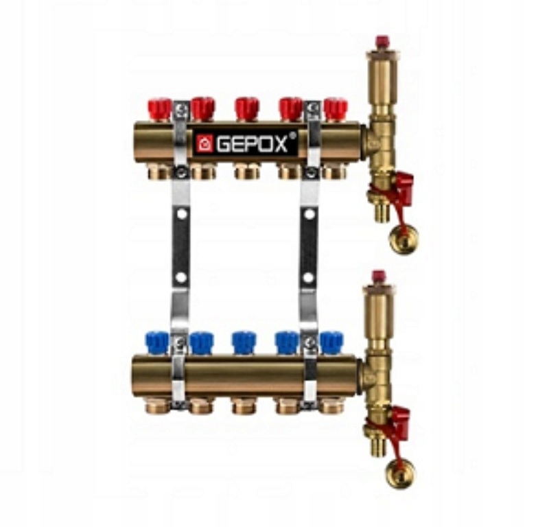 Rozdělovač 5 okruhů pro ústřední vytápění