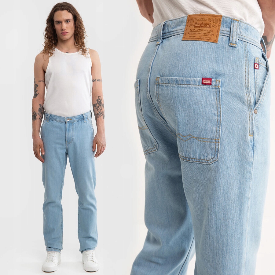 Big Star Pánské Modré Džíny Workwear Trousers 253 W31 L32