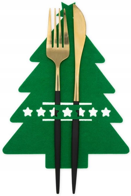 PODKŁADKI NA SZTUĆCE ETUI CHOINKA POKROWIEC 6 SZT