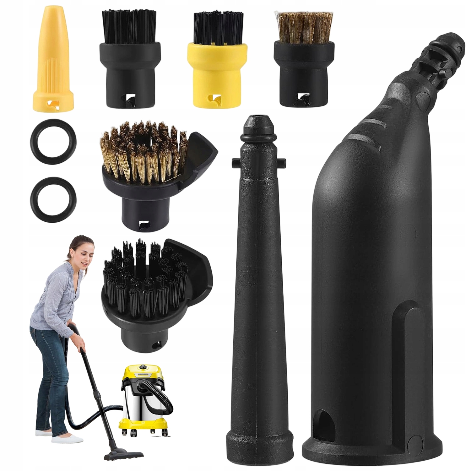 Tryyska Punktowa 8X Kartáč Pro Parní Čistič Karcher Sc 1 2 3 4 5 Mosaz
