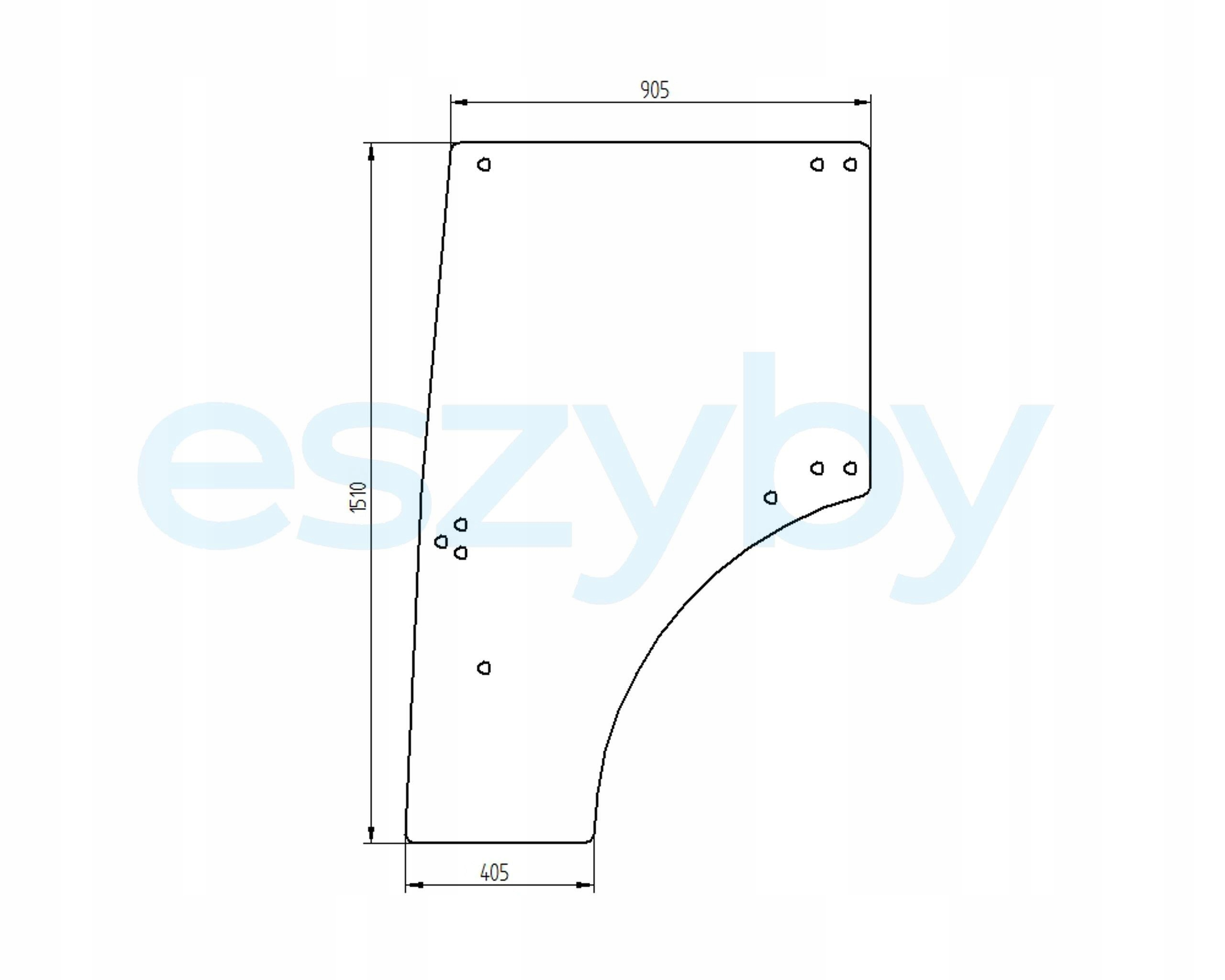 sklo traktor Fiat série 86 S, V, Dt dveře
