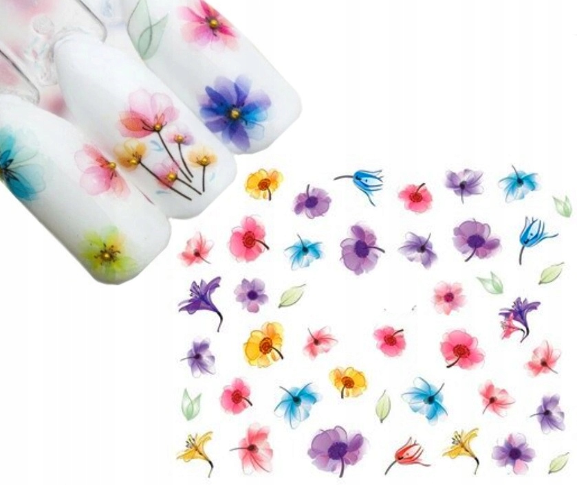 

Naklejki Wodne Na Paznokcie Liście Kwiatki nr 986