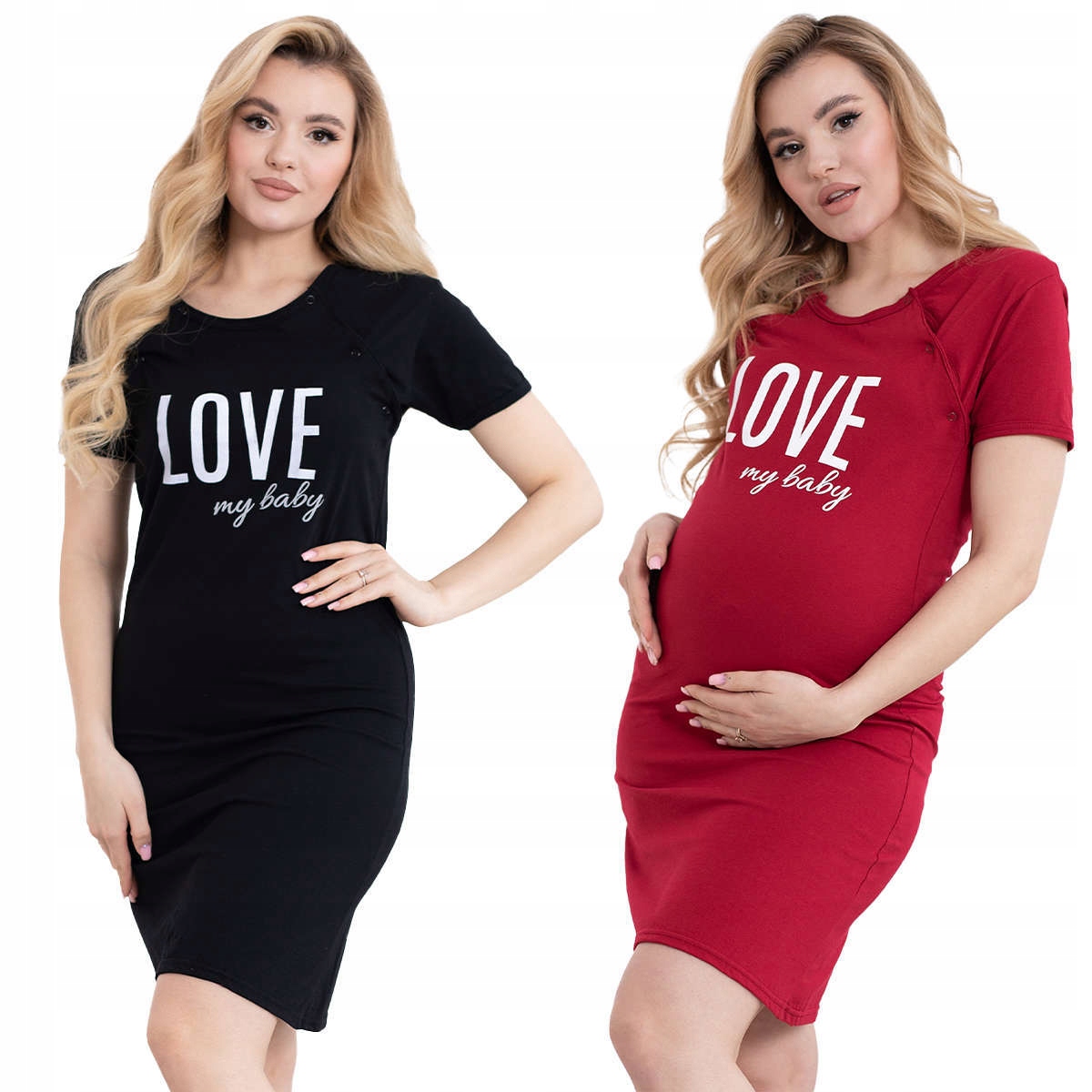 Zestaw 2X Koszula Nocna Ciążowa Do Karmienia R.3XL