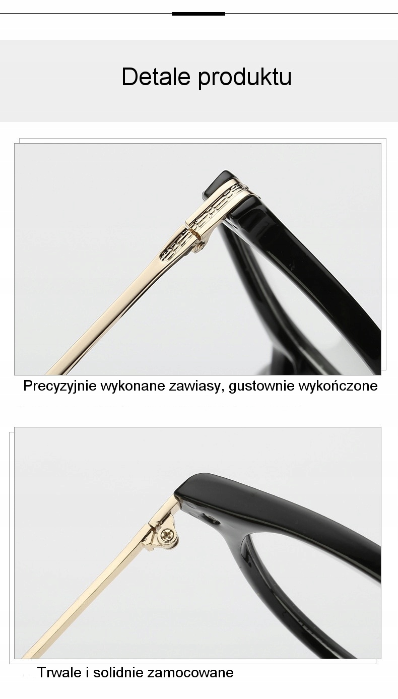OKULARY kujonki KOREKCYJNE PANTERKA MINUSY -0.5 Moc -0,5