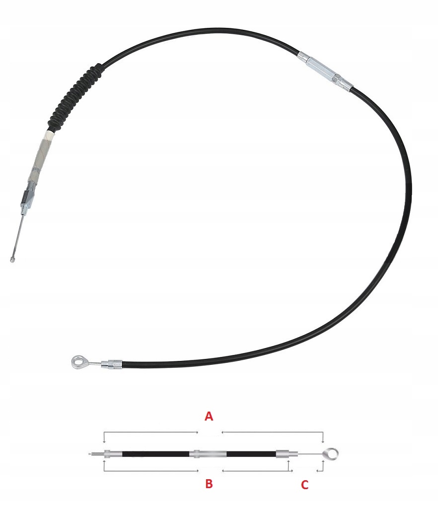 169/179 cm Linka Sprzęgła Harley Electra Street Road Glide Road King 08-13