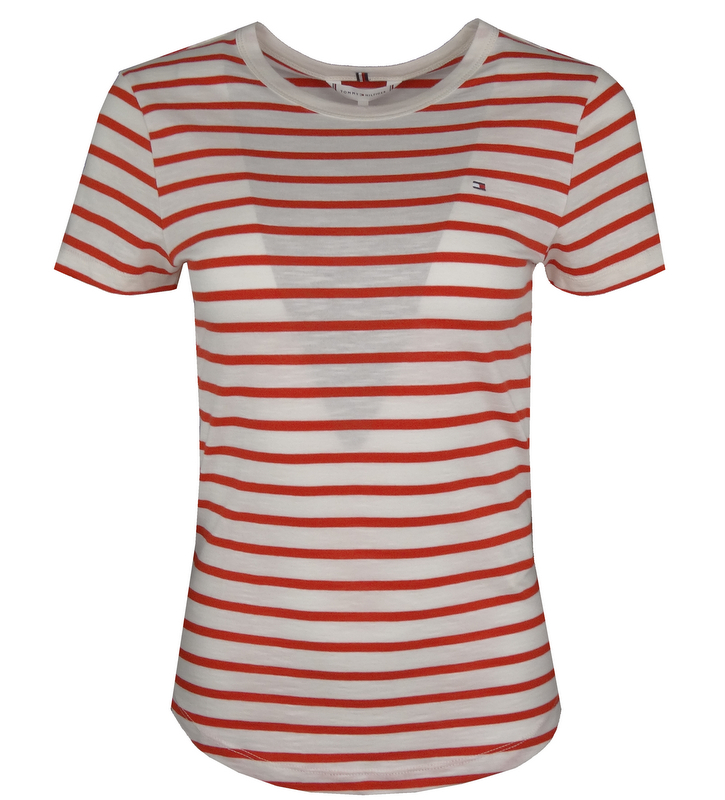 Tommy Hilfiger dámské tričko, slim střih, proužky, Xs