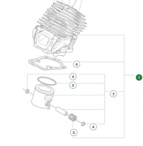 Cylinder sada pre píly husqvarna 531096804 560xp 562xp