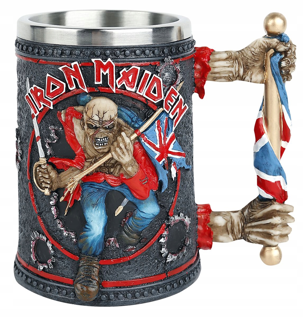Iron Maiden – Trooper pivní sklenice z Anglie – oficiální produkt skupiny Originál