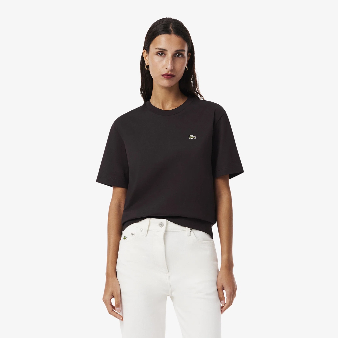 Lacoste Tričko Dámské Soft Cotton Marron 36