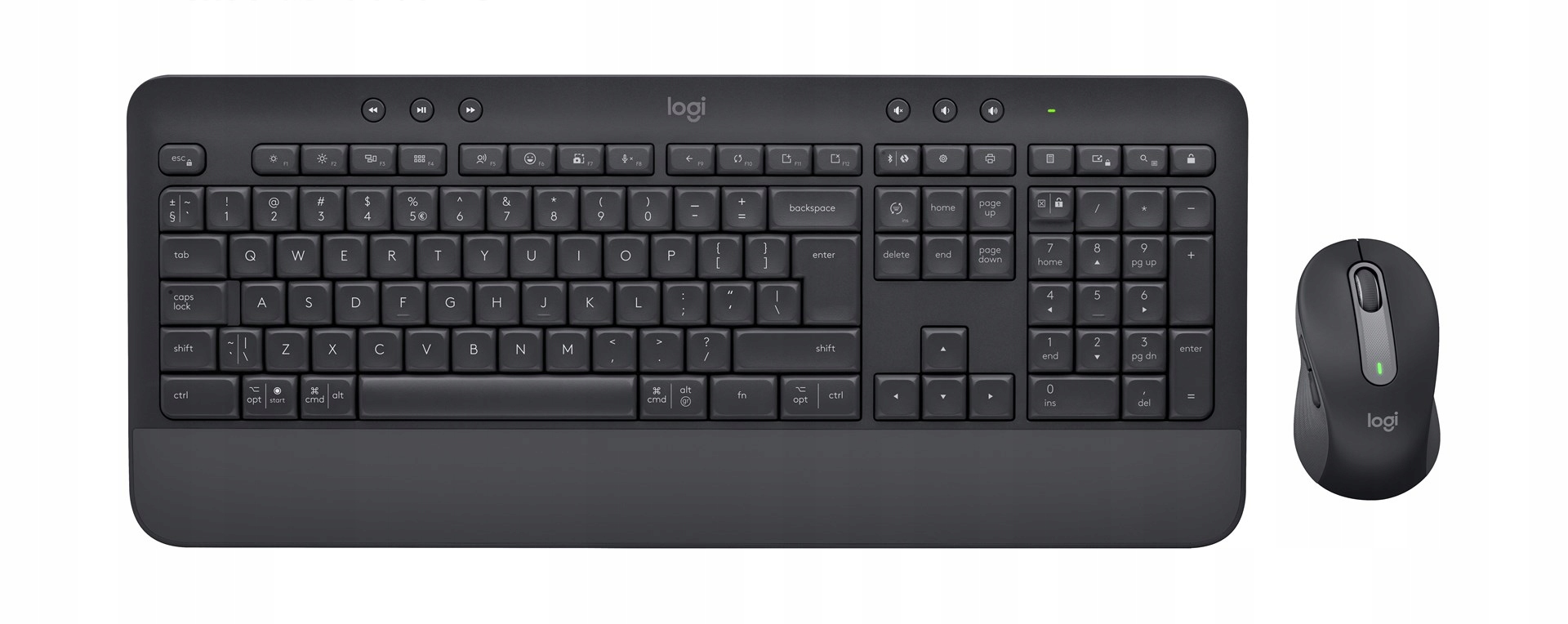 MK650 Bluetooth Klawiatura Niemiecka Pełnowymiarowa Grafitowa