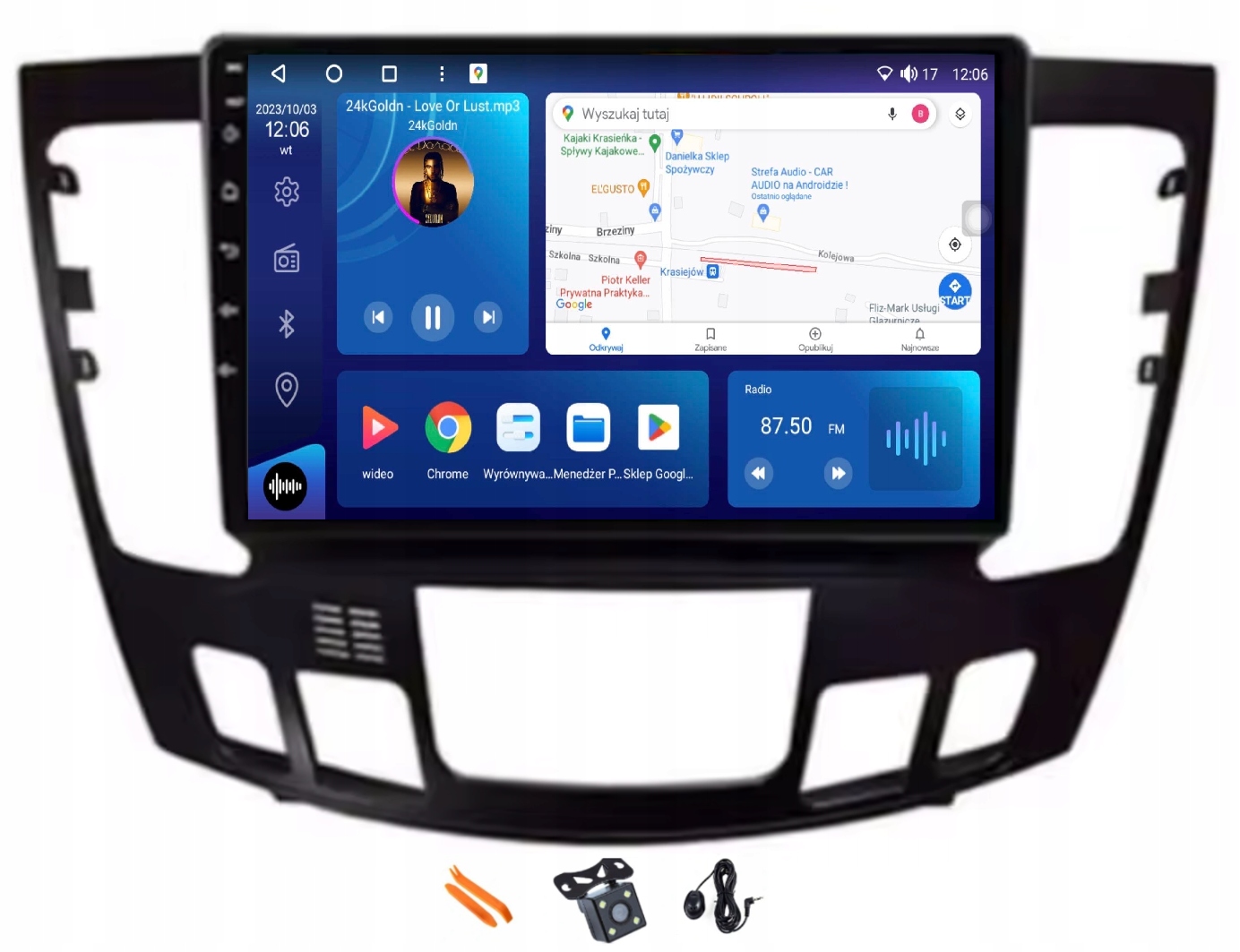 Radio Android Auto Apple Carplay Nawigacja Hyundai Sonata Nf 08-10