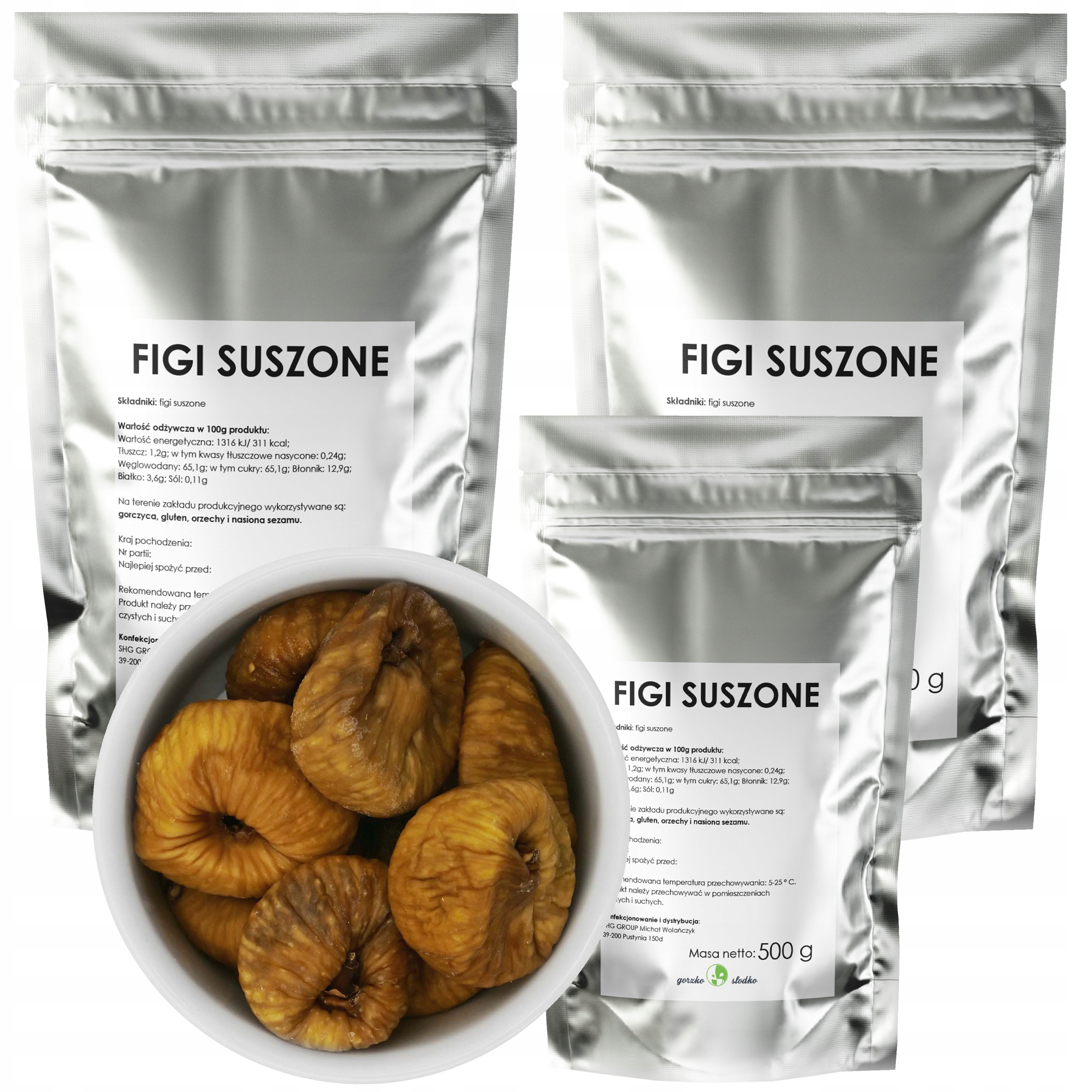 Figi Suszone 2,5kg naturalne owoce bez konserwantów cukru Gorzko Słodko