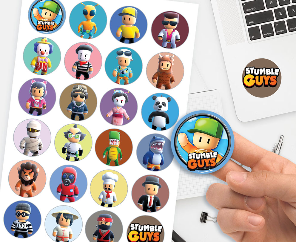 ZESTAW 3W1 KOSZULKA DLA DZIECI TATUAŻE NAKLEJKI STUMBLE GUYS 140 JAKOŚĆ Marka Inna marka