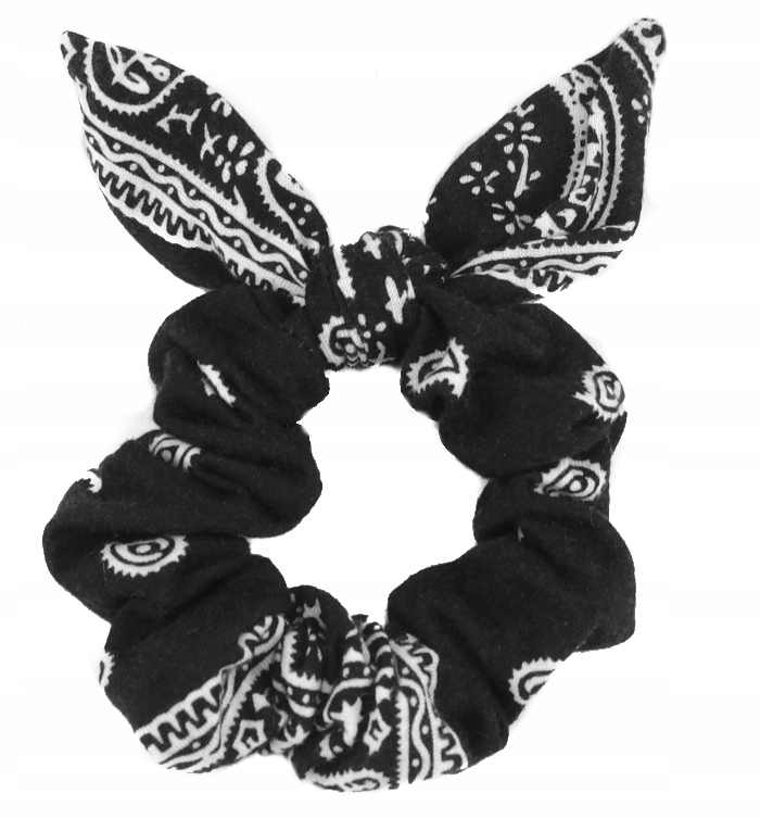 

Gumka Do Włosów Czarna Bandana Owijka Kokardka