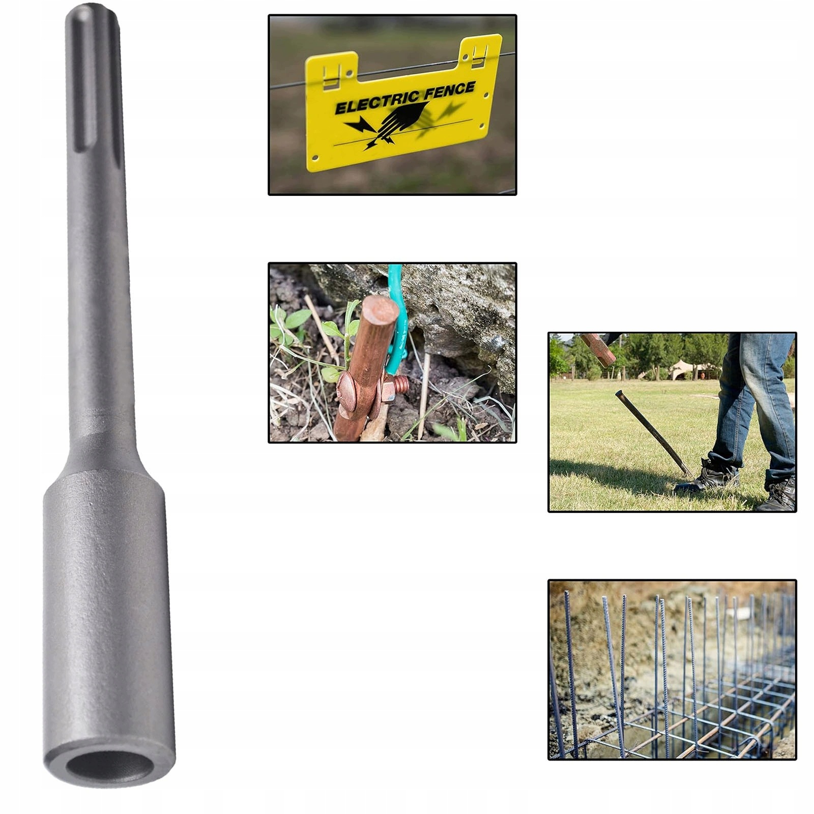 Mechaniczny Pobijak Do Uziomów Gwoździ Prętów SDS-Max Podbijak 250x32mm