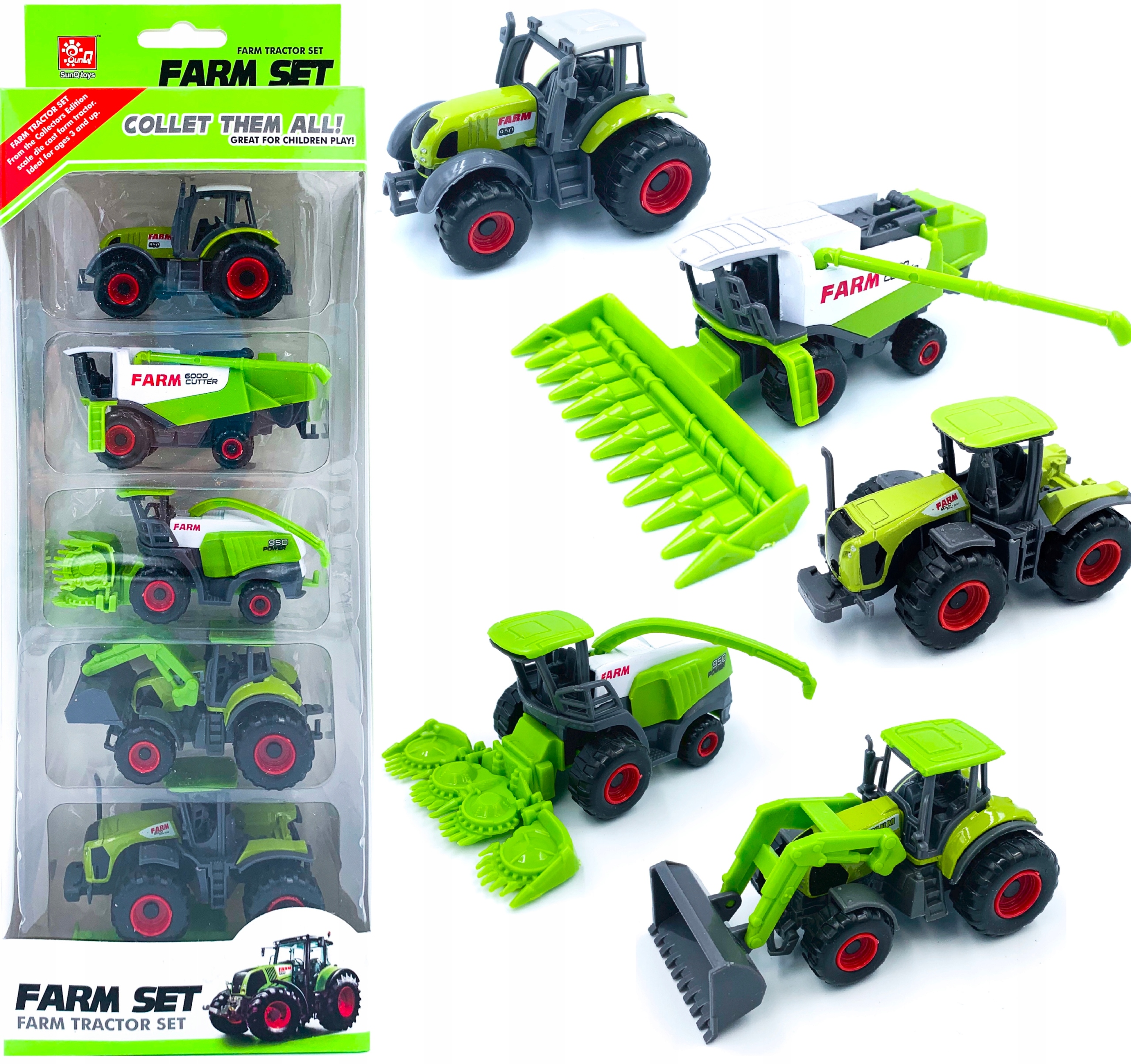 

Maszyny rolnicze traktor kombajn zestaw autka