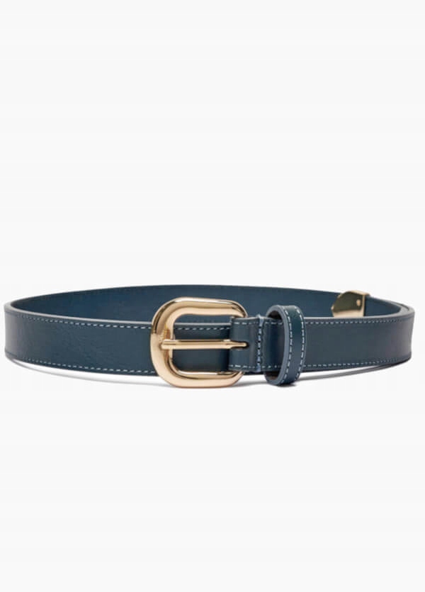 Tommy Hilfiger Dámský kožený pásek Refined navy r (85)