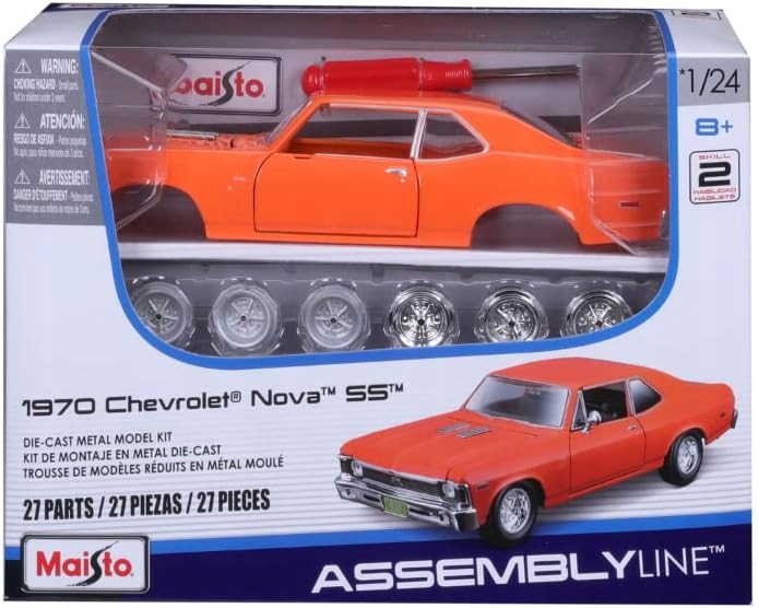Chevrolet Nova Ss Coupe 1970 Model pro skládání Maisto Kit 1:24 Diy dárek