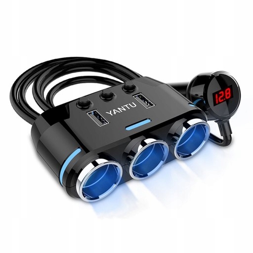 ТРІЙНИК РОЗГАЛУЖУВАЧ ПРИКУРЮВАЧА 2 X USB