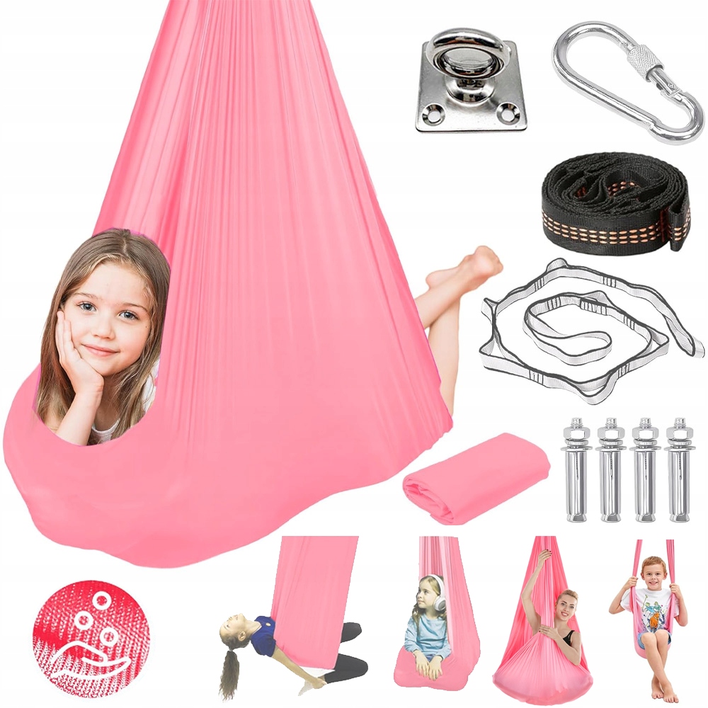 Hamak Dzieci Huśtawka Sensoryczna Chusta Akrobatyczna Aerial Jogą 2.8X1.5M