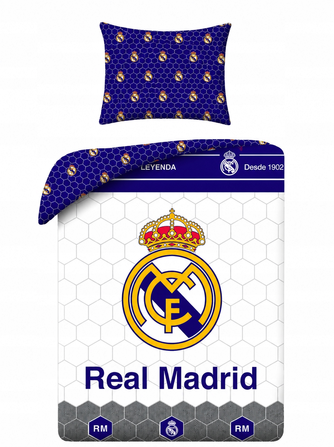 Povlečení Real Madrid 100% Bavlna 160 x 200 Oficiální Licence Real Madrid